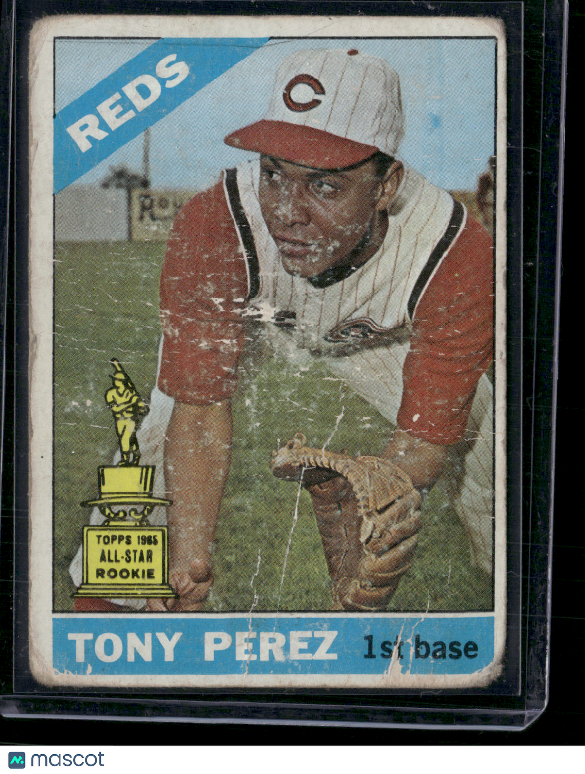 1966 Topps TONY PEREZ #72 Rookie Cup Toning Wrinkles (Good)