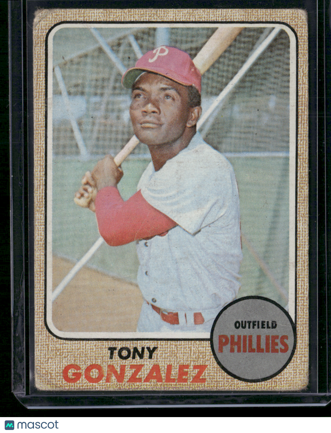 1968 Topps TONY GONZALEZ #245 (Good - Crease, Wrinkles)
