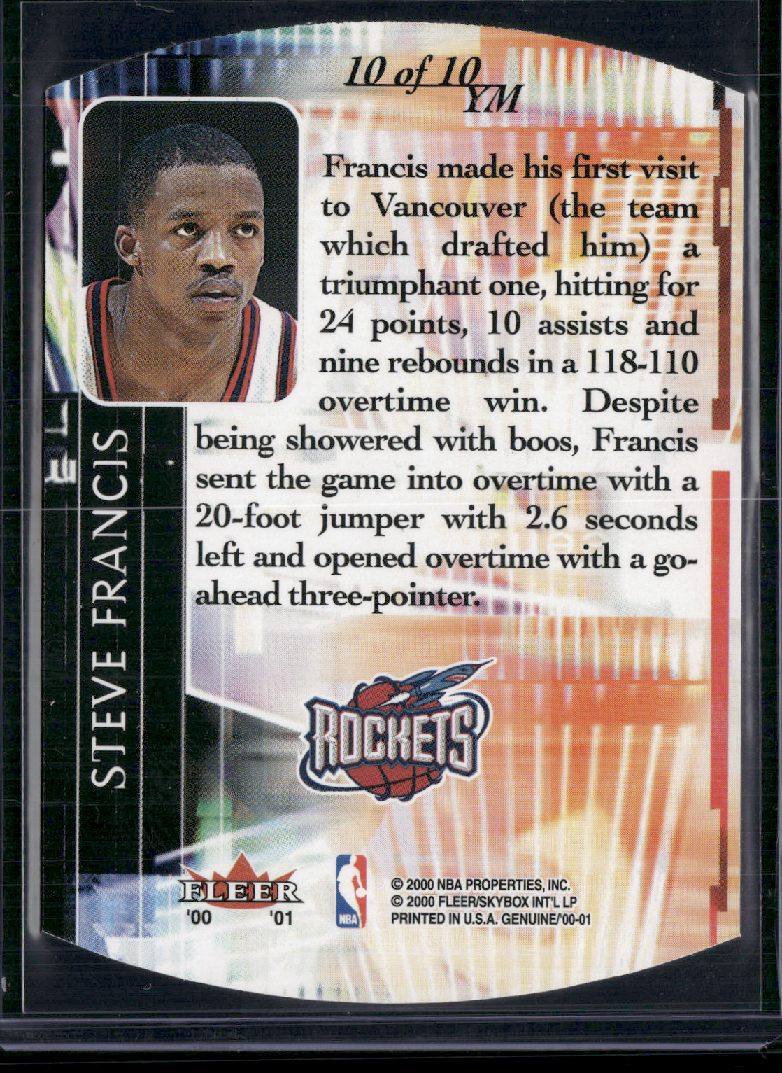 2000 Genuine STEVE FRANCIS #YM10 Yes Men (NM)