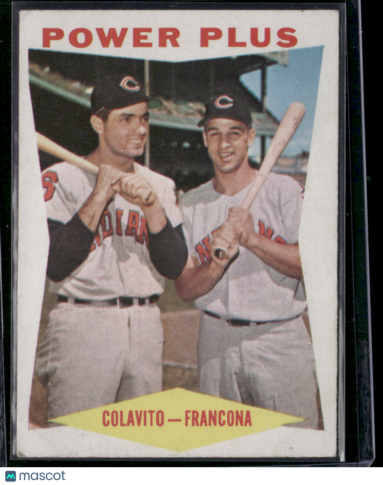 1960 Topps POWER PLUS #260 Colavito/Francona Light Scratching (VG)