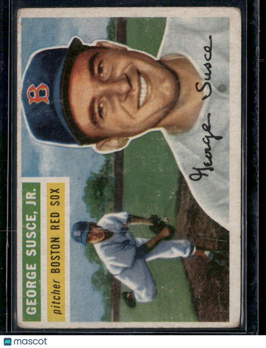 1956 Topps GEORGE SUSCE JR #93 Pinholes