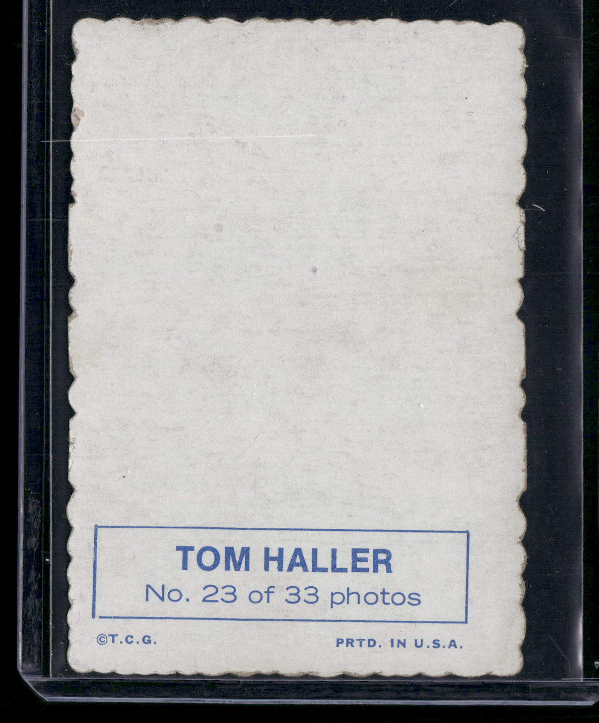 1969 Deckle TOM HALLER #23 (VG)