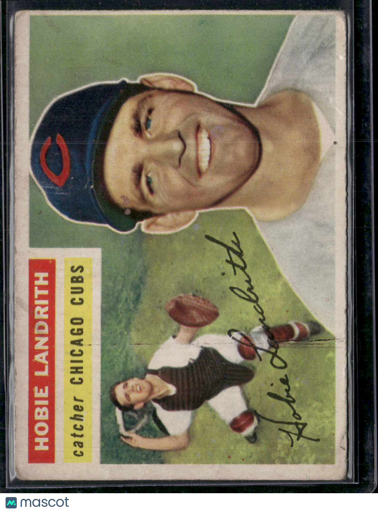 1956 Topps HOBIE LANDRITH #314 Surface dings Staining