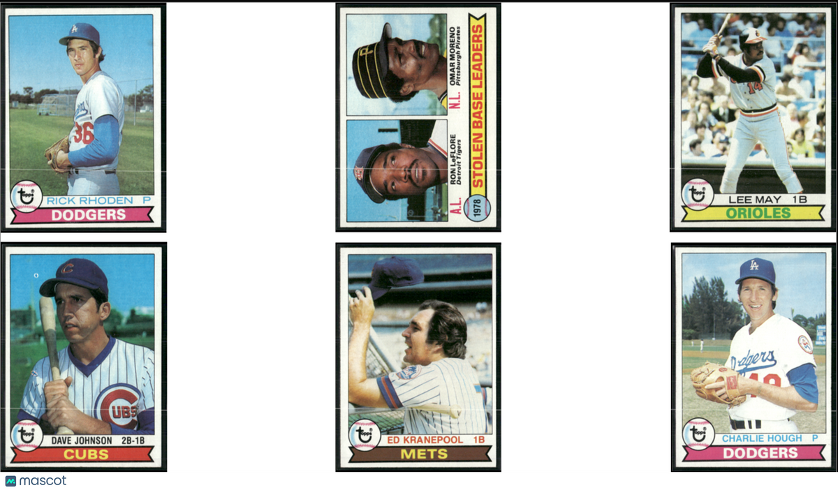 1979 Topps 6 ~ CARDLOT Rick Rhoden/Charlie Hough (EX/MT)