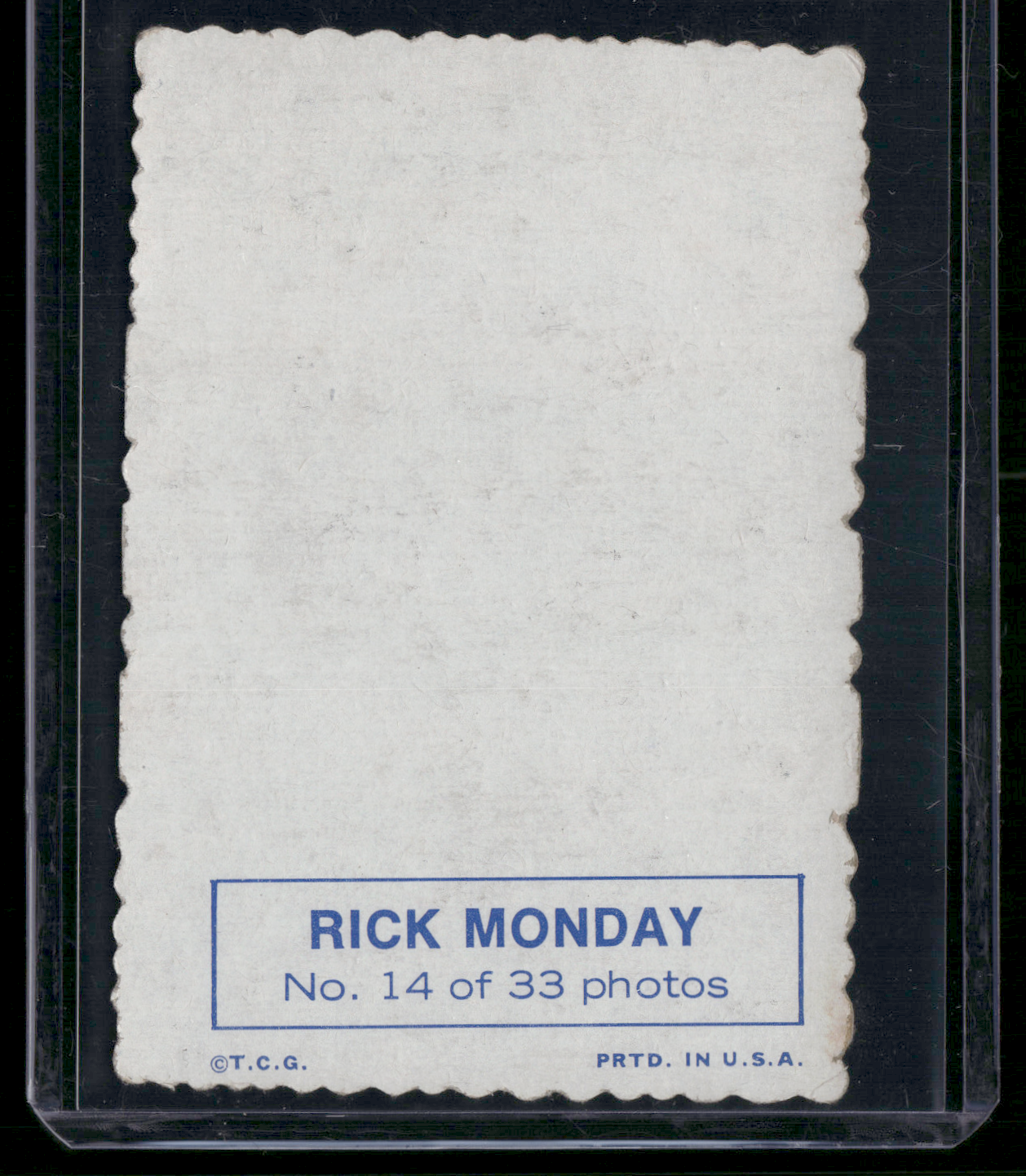1969 Deckle RICK MONDAY #14 Light Scratches (VG)