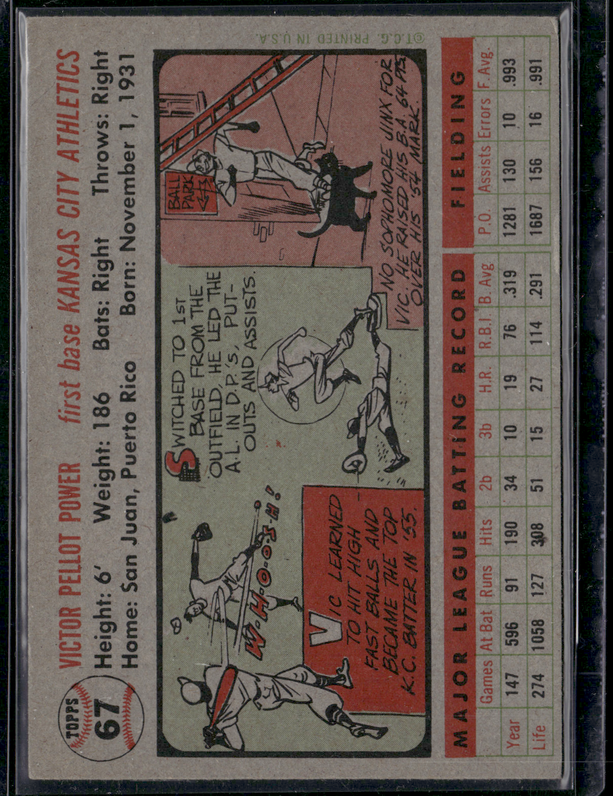 1956 Topps VIC POWER #67