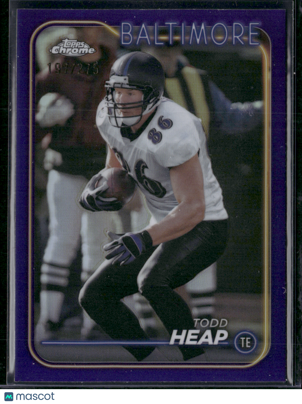 2024 Chrome Football TODD HEAP #6 Purple Refractor 197/250