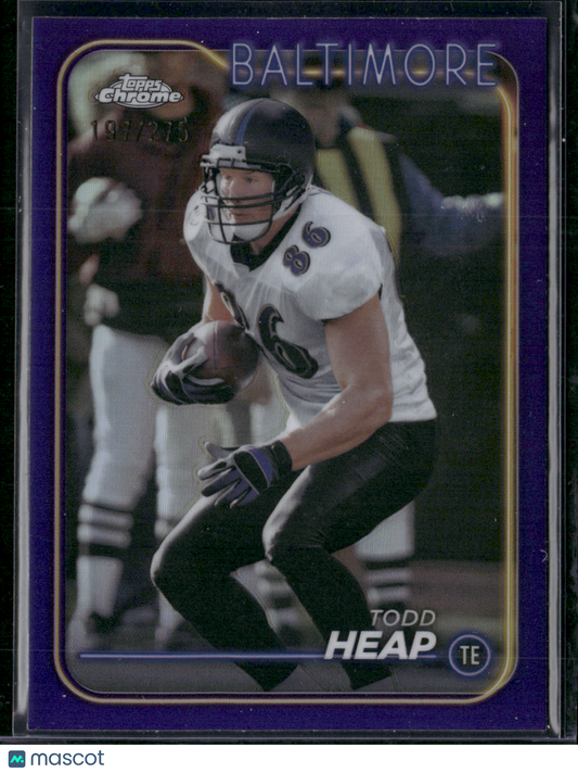 2024 Chrome Football TODD HEAP #6 Purple Refractor 197/250