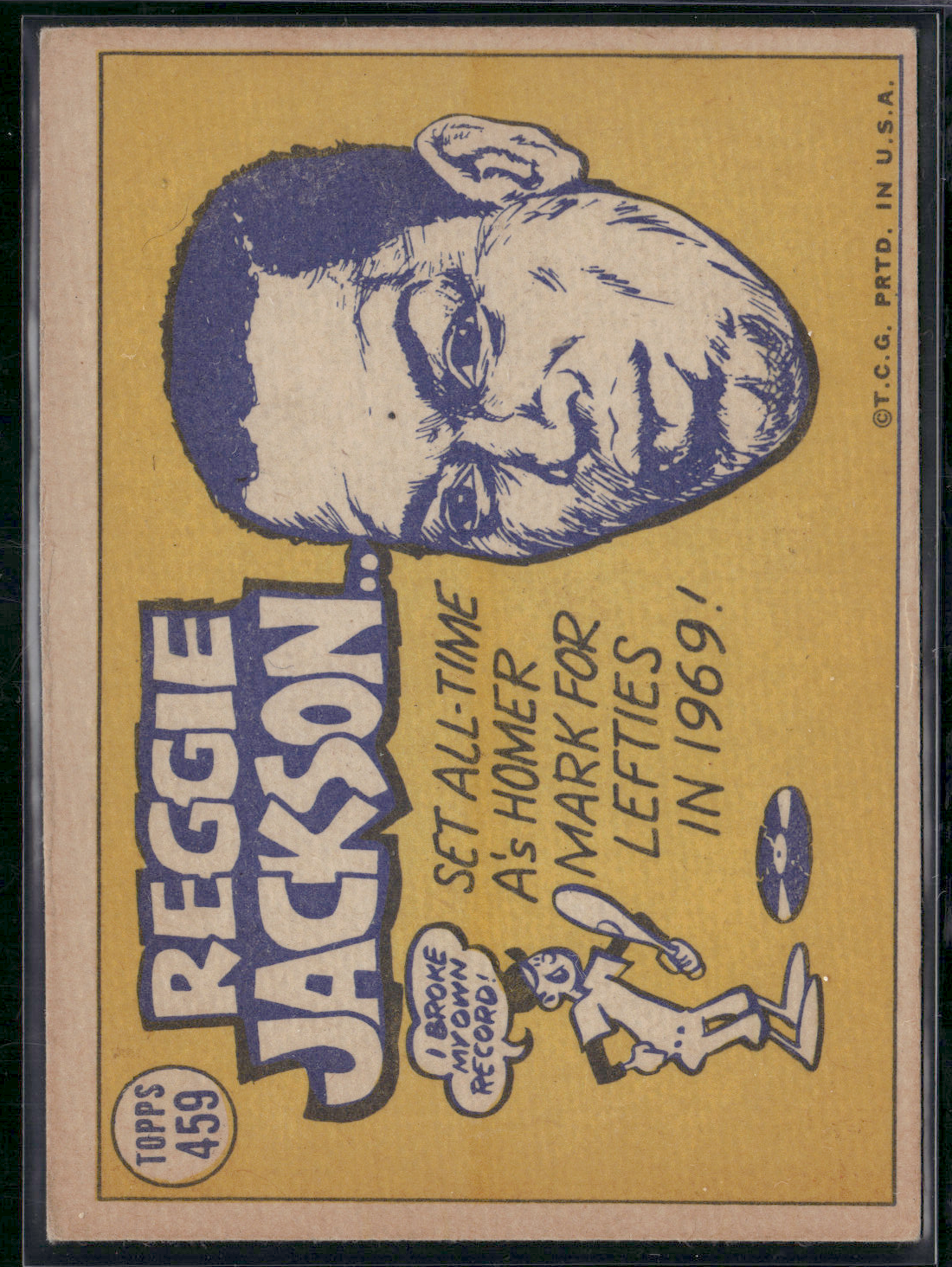 1970 Topps REGGIE JACKSON #459 All Star Slight Edge Chip (VG/EX-EX)
