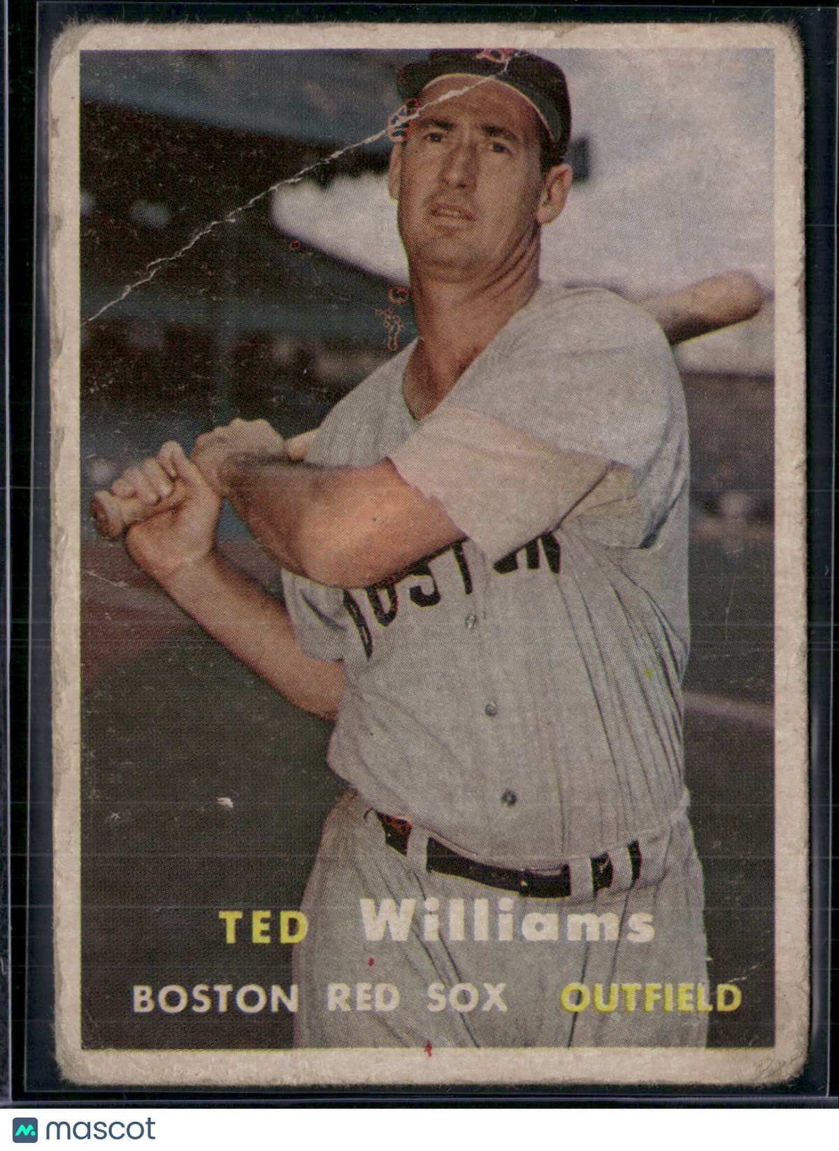 1957 Topps TED WILLIAMS #1 Wrinkles Crease (Good)