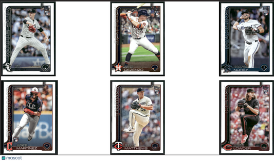 2025 Topps ROOKIES 6 ~ CARDLOT Ky Bush/Rhett Lowder (NM)