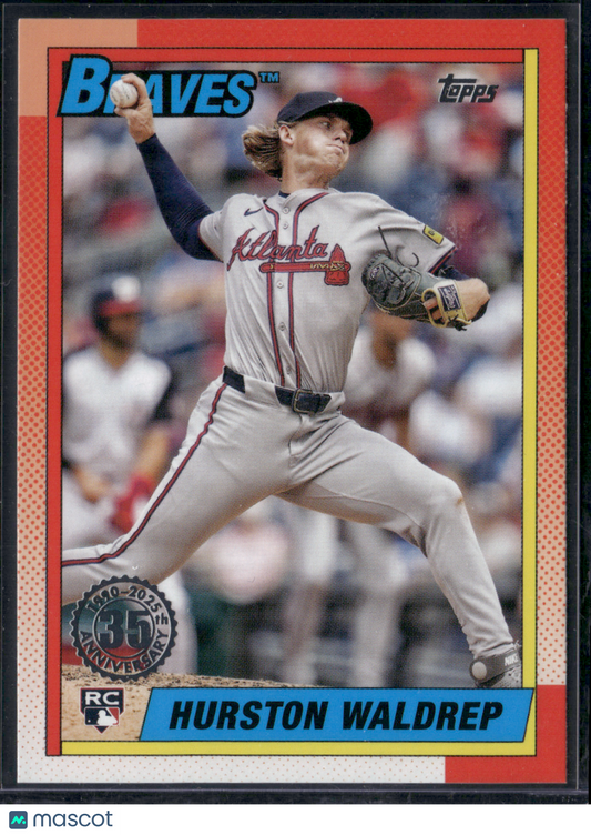 2025 Topps Series 1 HURSTON WALDREP #T90-18 1990 Rookie Card
