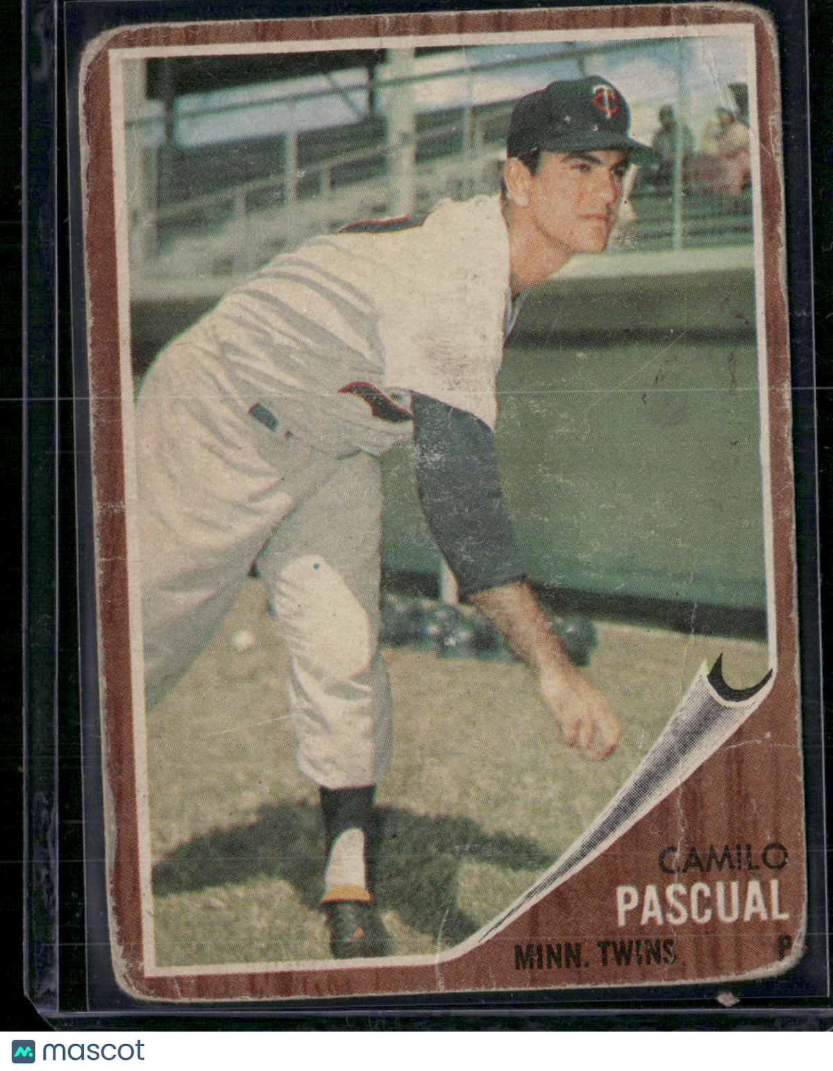 1962 Topps CAMILO PASCUAL #230 Light Scratch Light Wrinkles (Good)