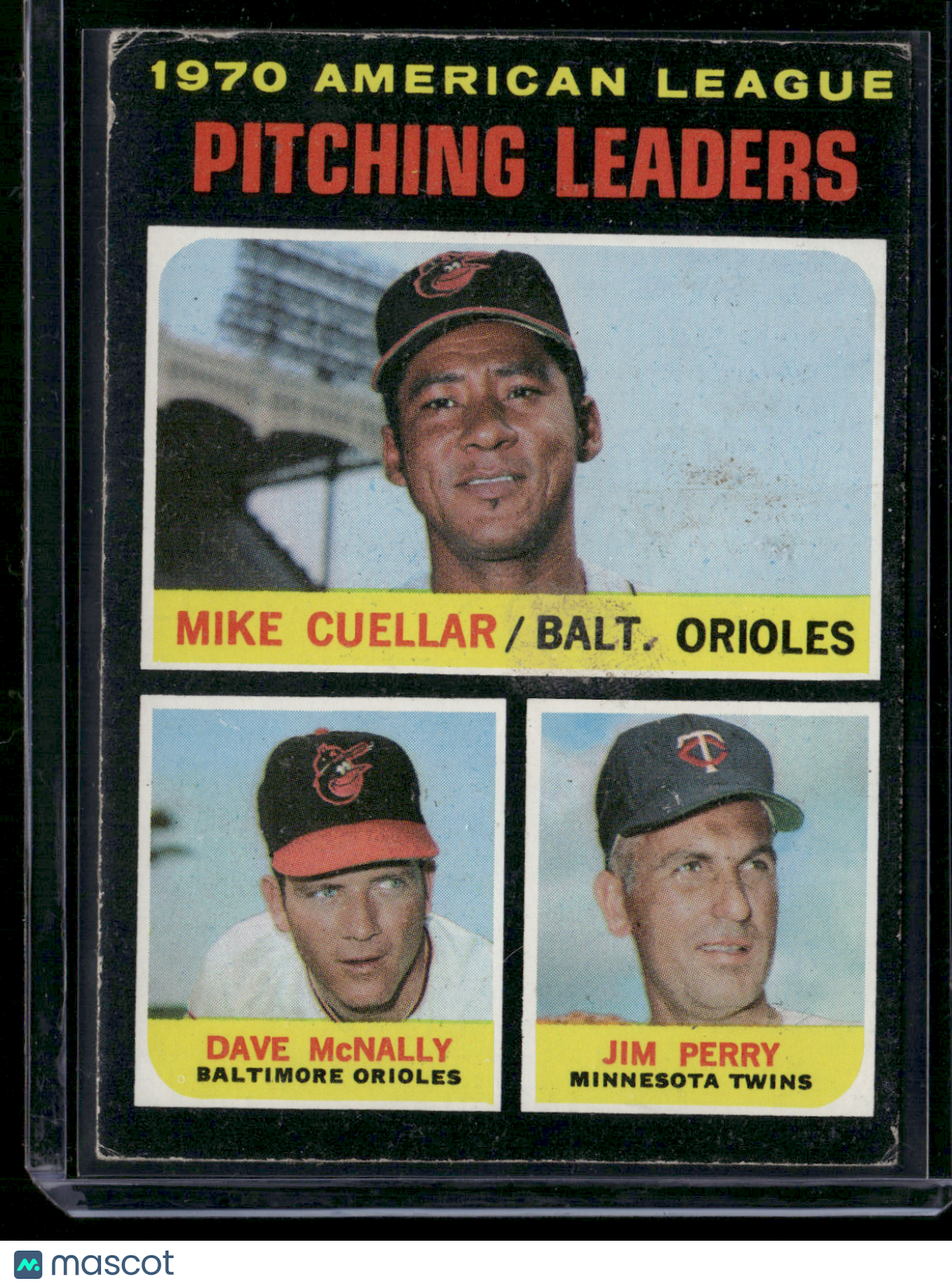 1971 Topps MIKE CUELLAR/DAVE MCNALLY/JIM PERRY #69 (Good)