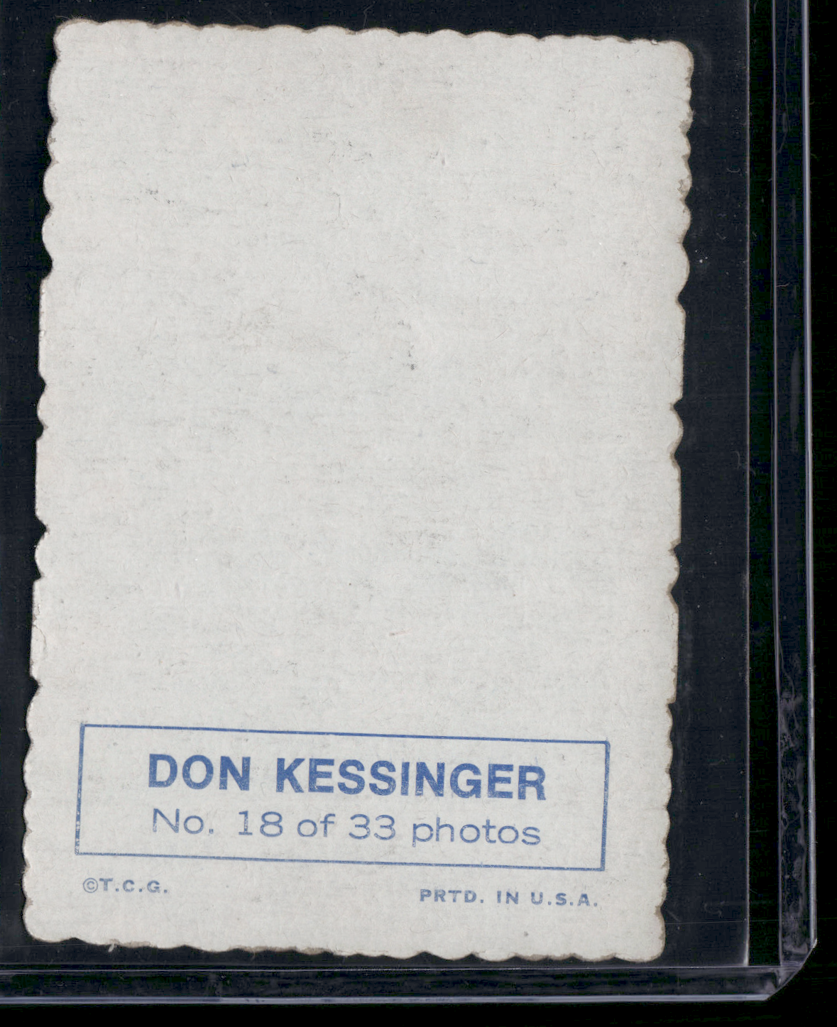 1969 Deckle DON KESSINGER #18 Surface Dent (Good)