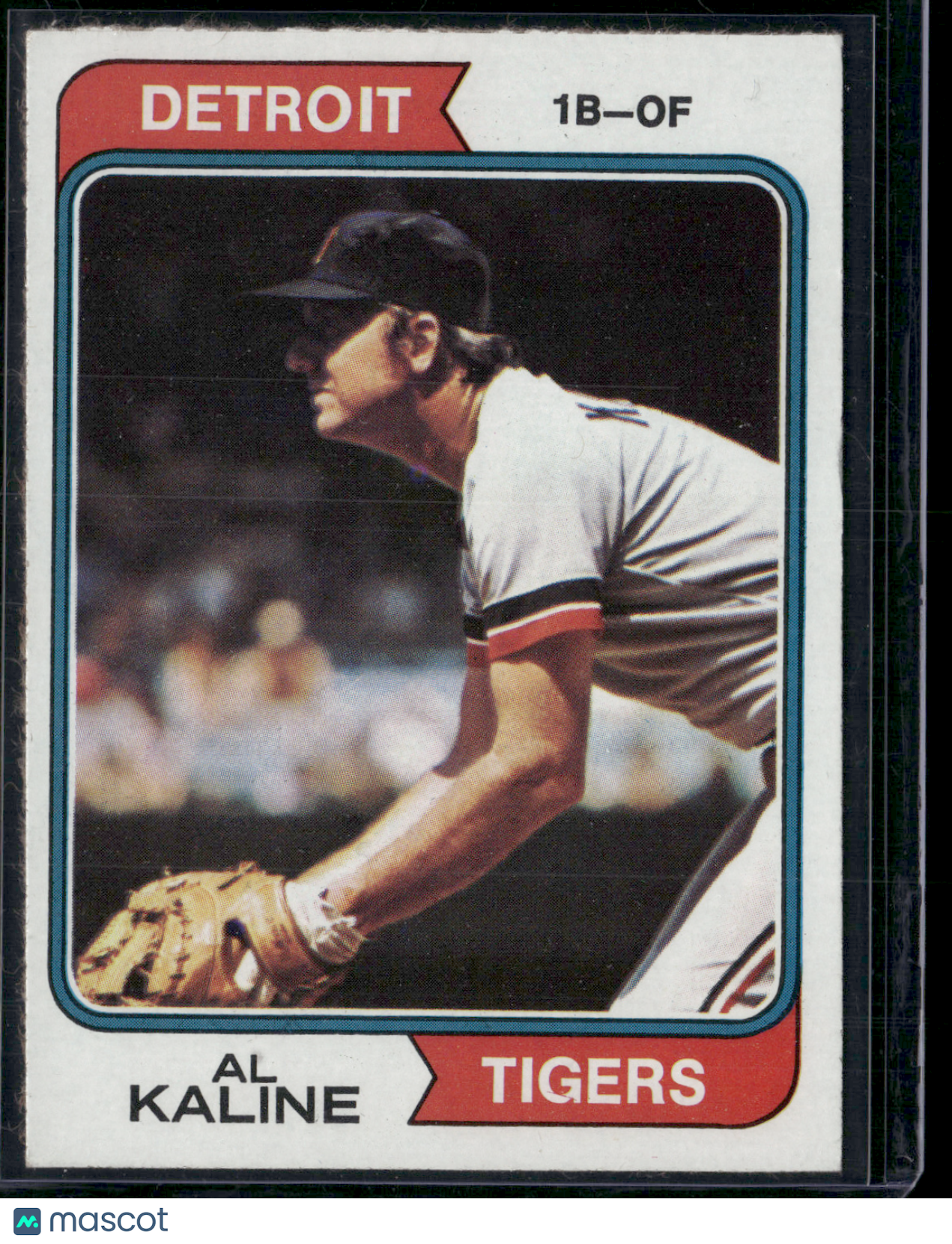 1974 Topps AL KALINE #215 Rough Top Edge Cut (EX)
