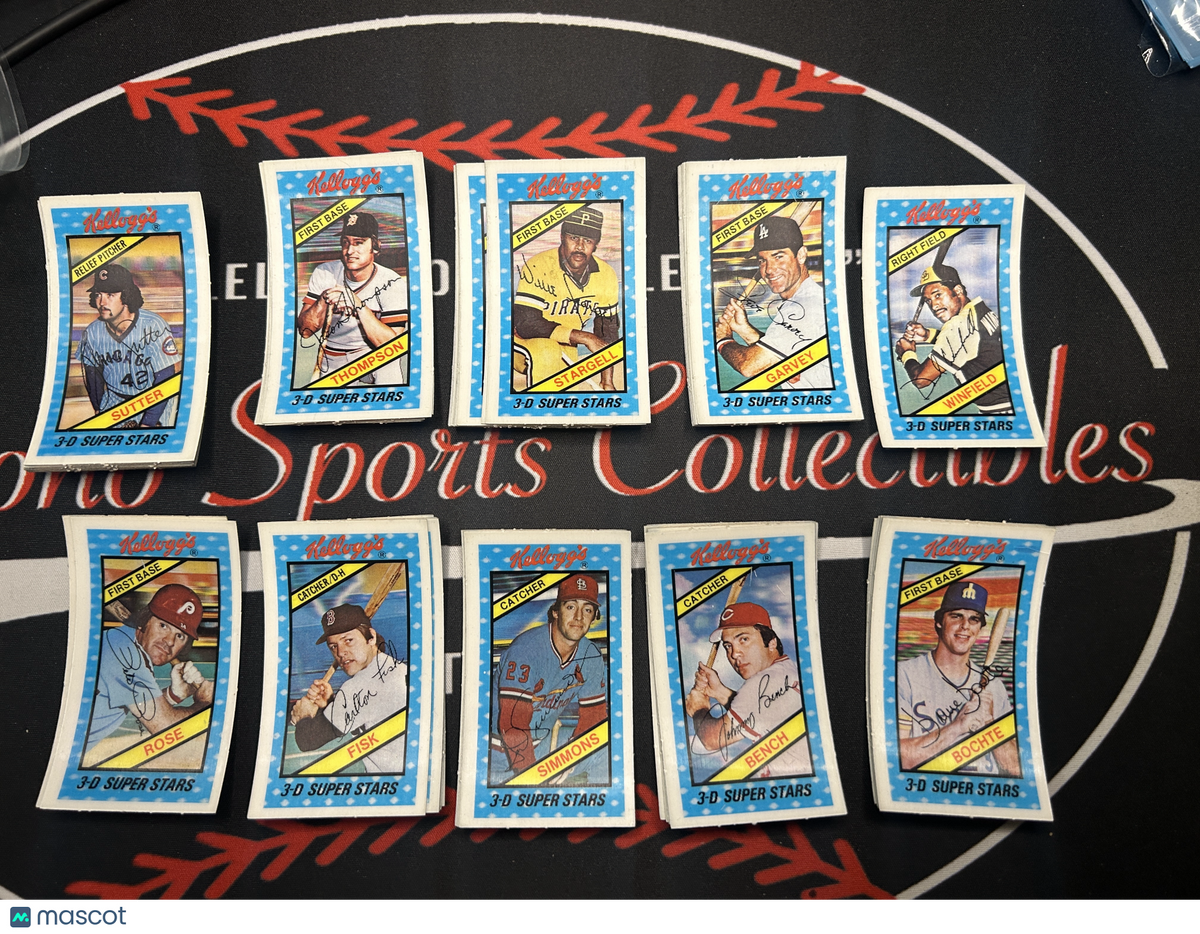 1980 3D Super Stars NEAR COMPLETE SET 59/60 (EX-NM)
