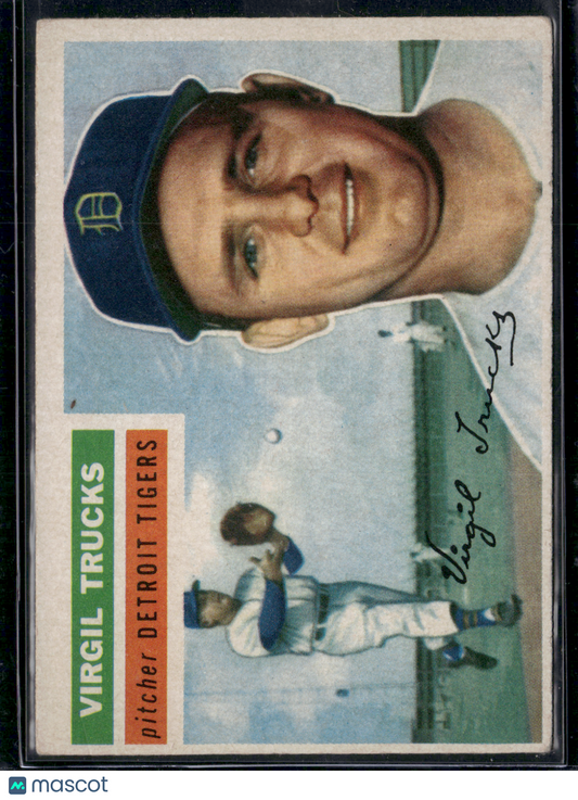 1956 Topps VIRGIL TRUCKS #117 Corner crease