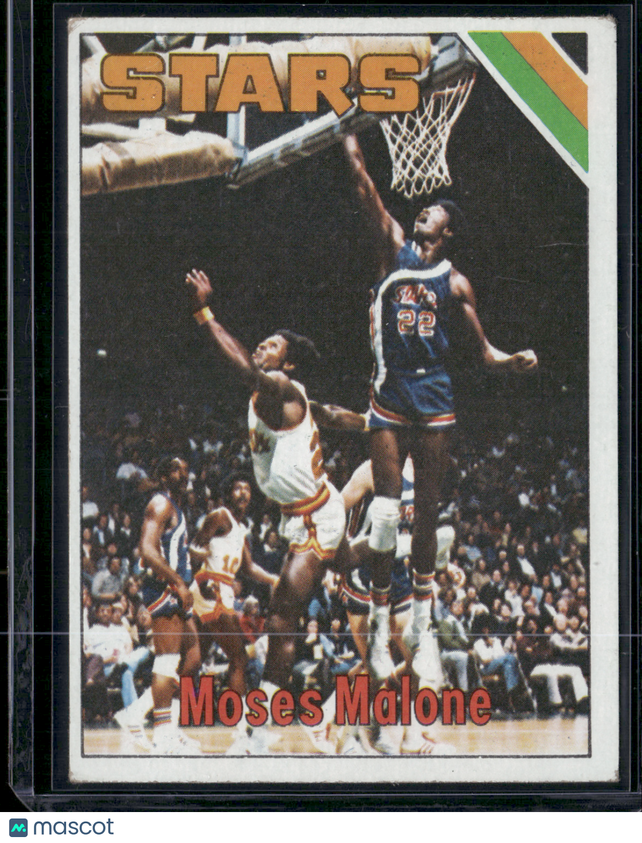 1975 Topps MOSES MALONE #254 Stains on back (VG)