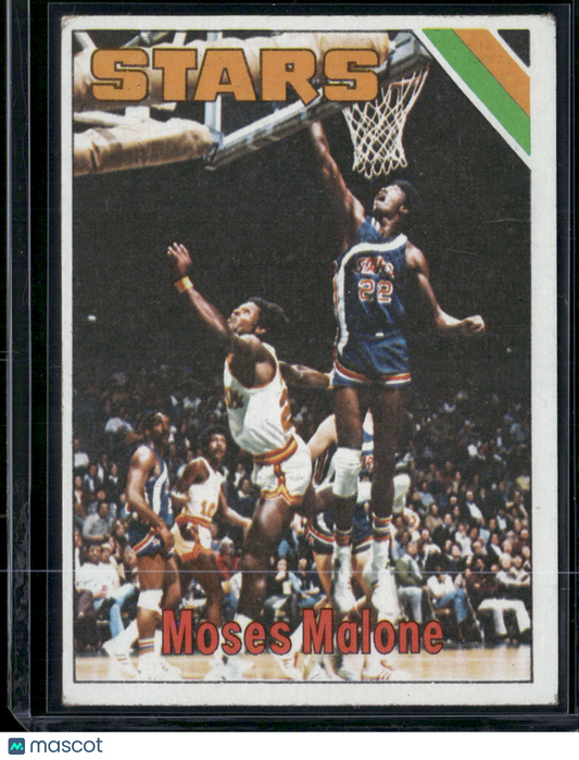 1975 Topps MOSES MALONE #254 Stains on back (VG)