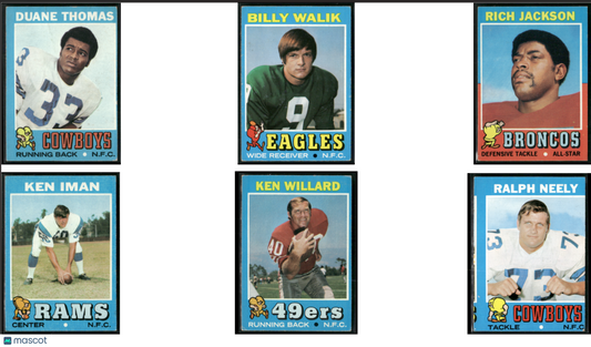 1971 Topps 6 ~ CARDLOT Duane Thomas/Ralph Neely (VG)