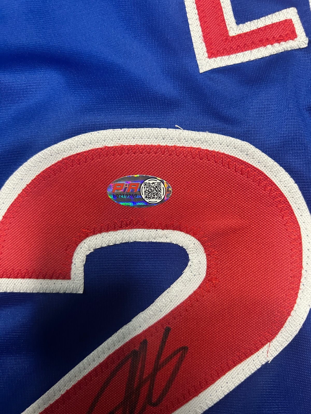 Derrek Lee Chicago Cubs Signed Baseball Jersey