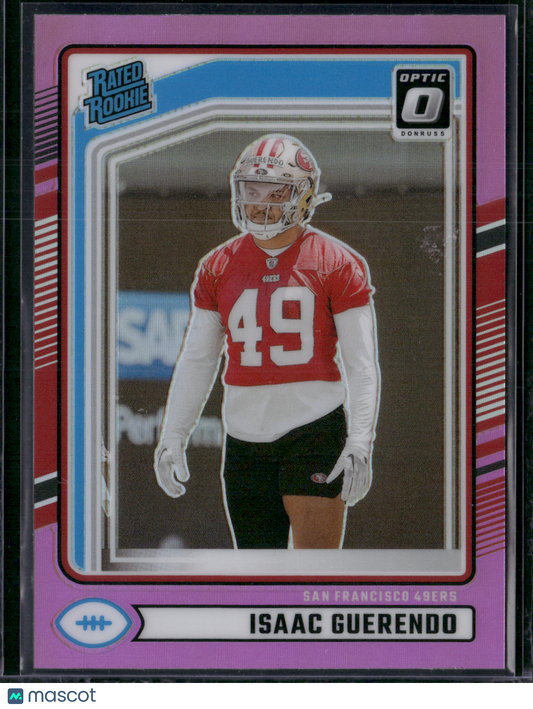 2024 Donruss Football ISAAC GUERENDO #336 Optic Preview Pink Prizm Rookie RC