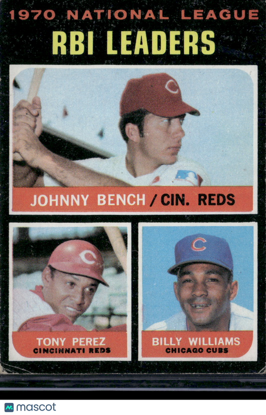 1971 Topps JOHNNY BENCH/TONY PEREZ/BILLY WILLIAMS #64 (Good - Wrinkle)