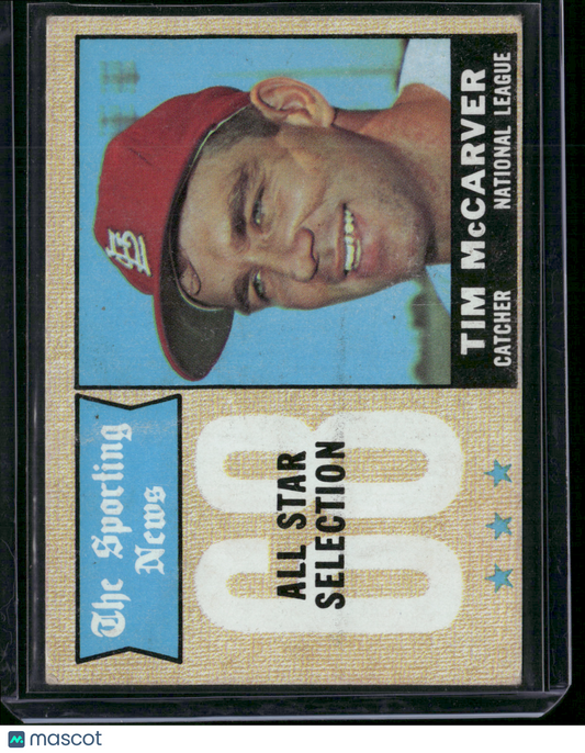 1968 Topps TIM MCCARVER #376 ALL STAR