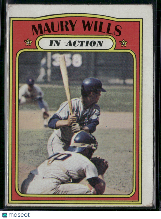 1972 Topps MAURY WILLS #438 In Action