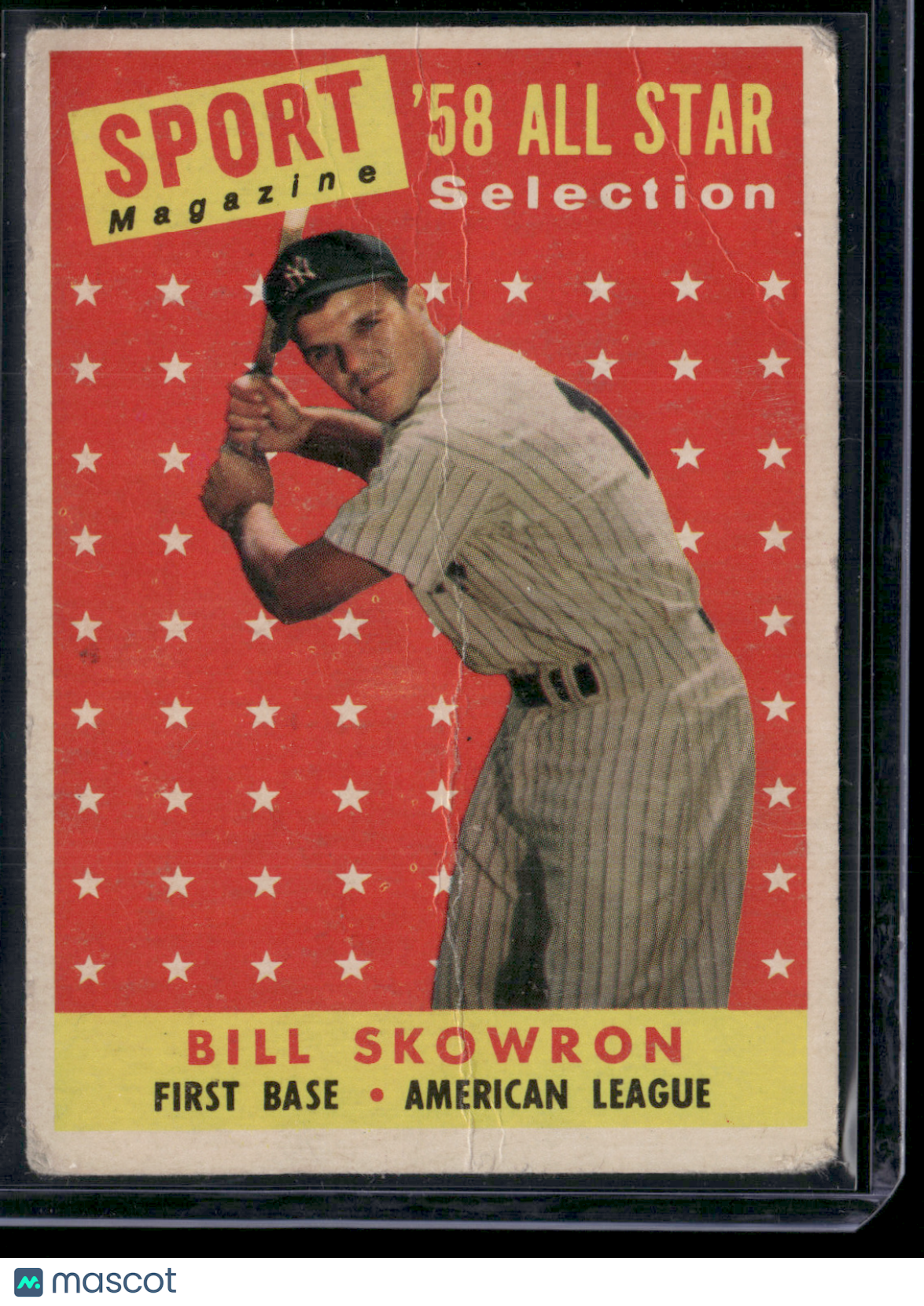 1958 Topps BILL SKOWRON #477 58 ALL STAR