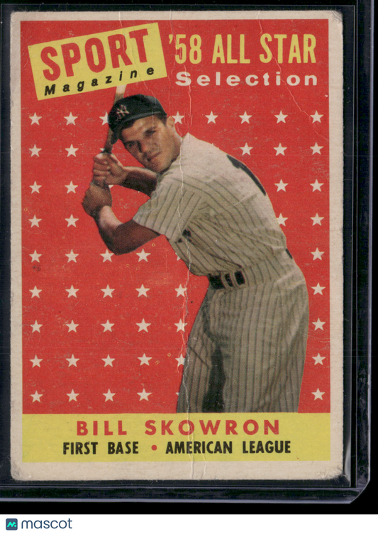 1958 Topps BILL SKOWRON #477 58 ALL STAR