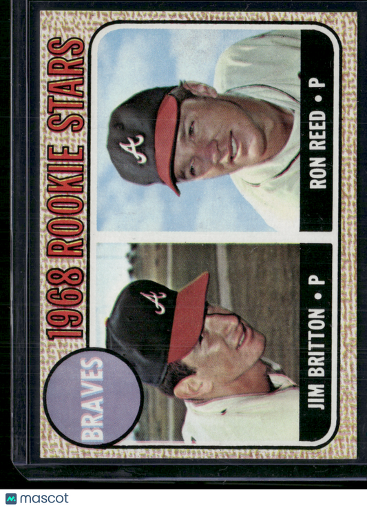 1968 Topps JIM BRITTON/RON REED #76 1968 Braves Rookie Stars (EX/MT-NM)