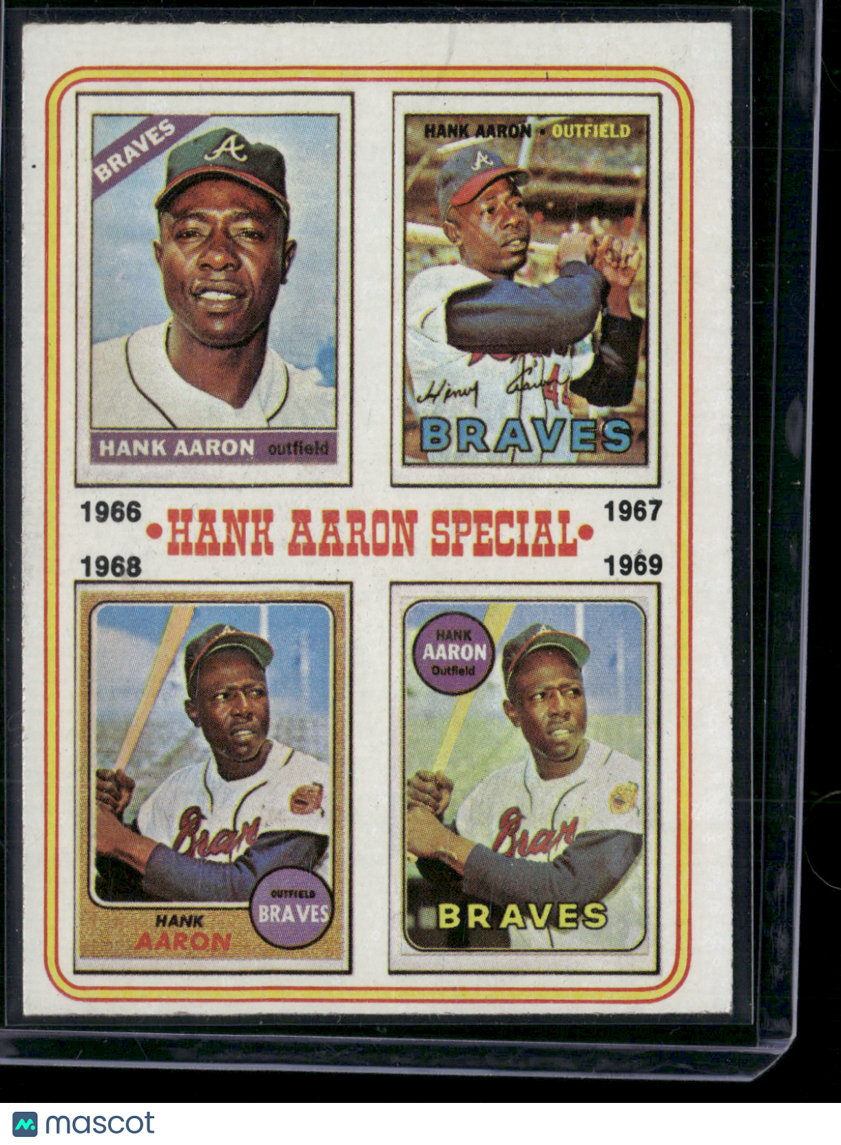 1976 Topps HANK AARON SPECIAL #5 Wax Stain Light Wrinkles (VG)