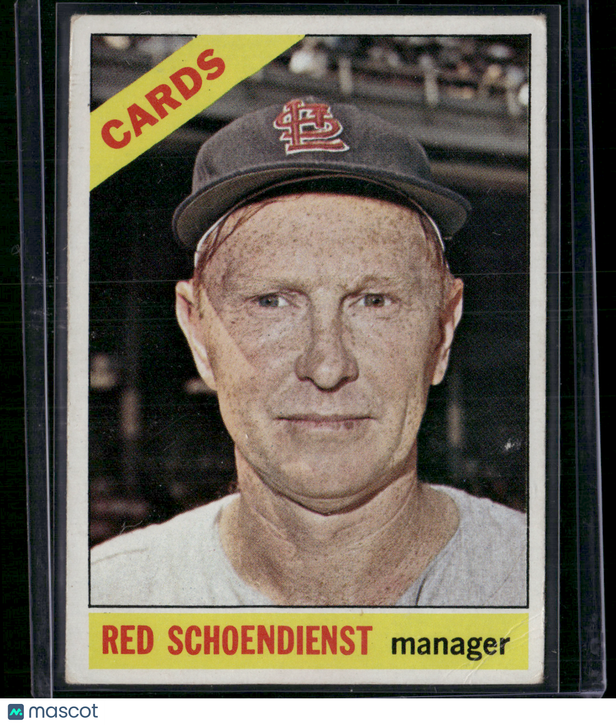 1966 Topps RED SCHOENDIENST #76 Corner Crease (VG)