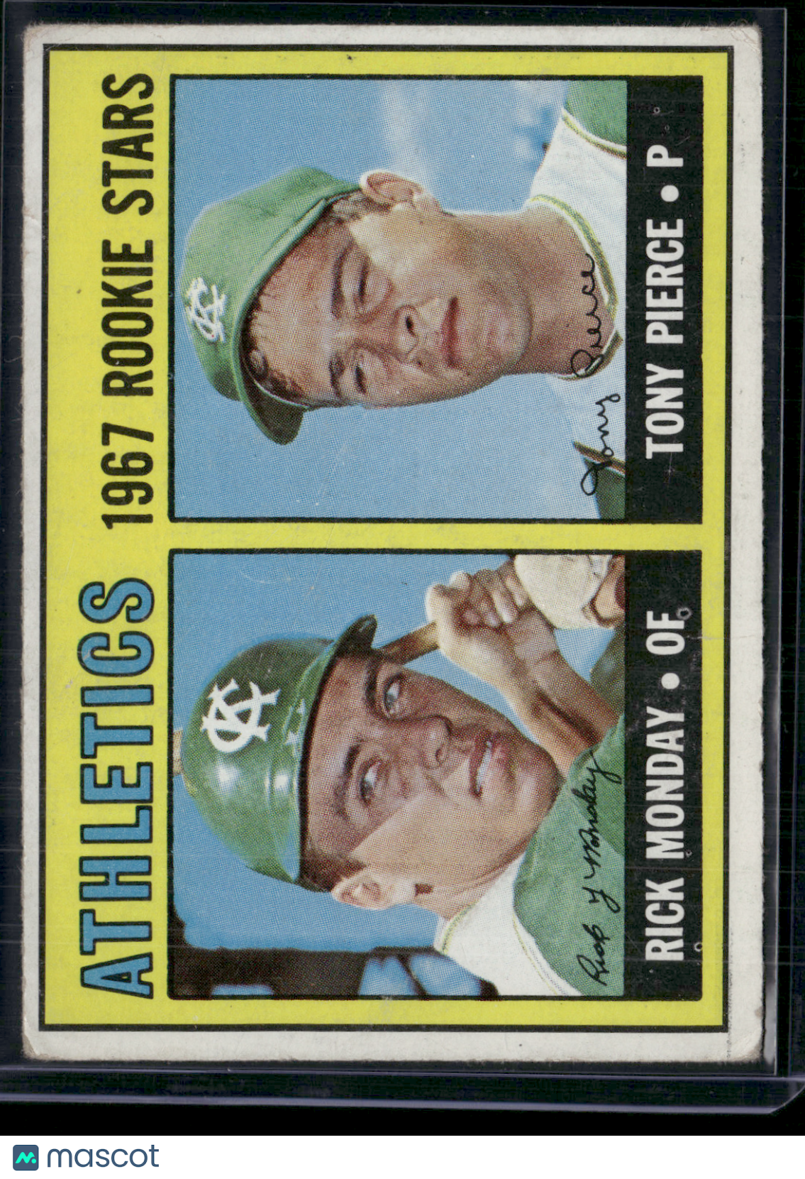 1967 Topps RICK MONDAY/TONY PIERCE #542 1967 Athletics Rookie Stars (VG)