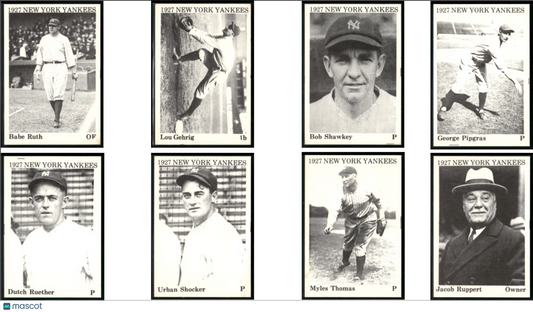 1975 1927 New York Yankees Near Complete Set 27/30 included Babe Ruth (Good-VG)