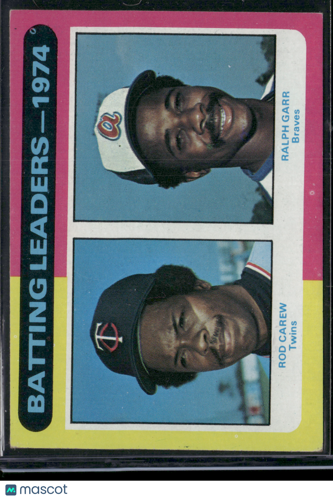 1975 Topps ROD CAREW/RALPH GARR #306 74 Batting Leaders (VG-EX)