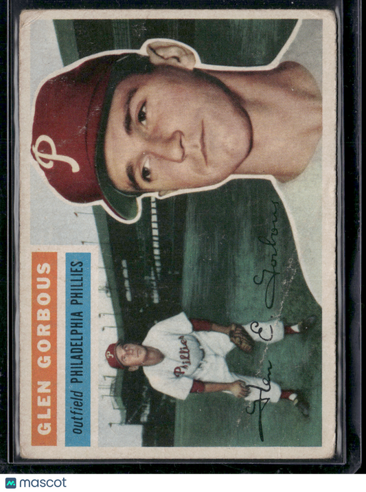 1956 Topps GLEN GORBOUS #174 Crease