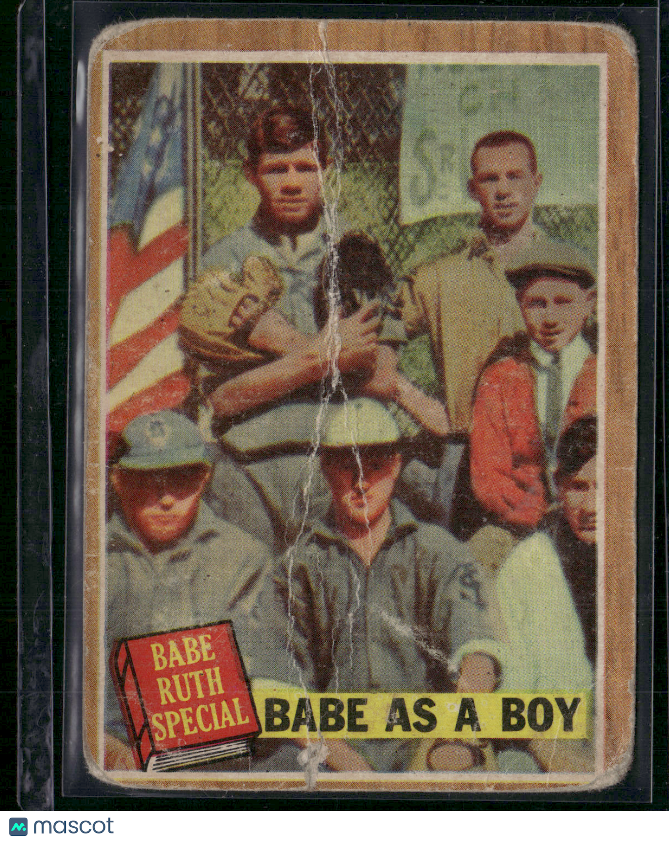 1962 Topps BABE RUTH #135 Babe As A Boy Wrinkles Crease (VG)