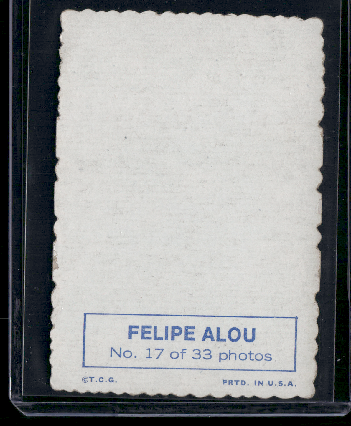 1969 Deckle FELIPE ALOU #17 Surface Dent (Good)