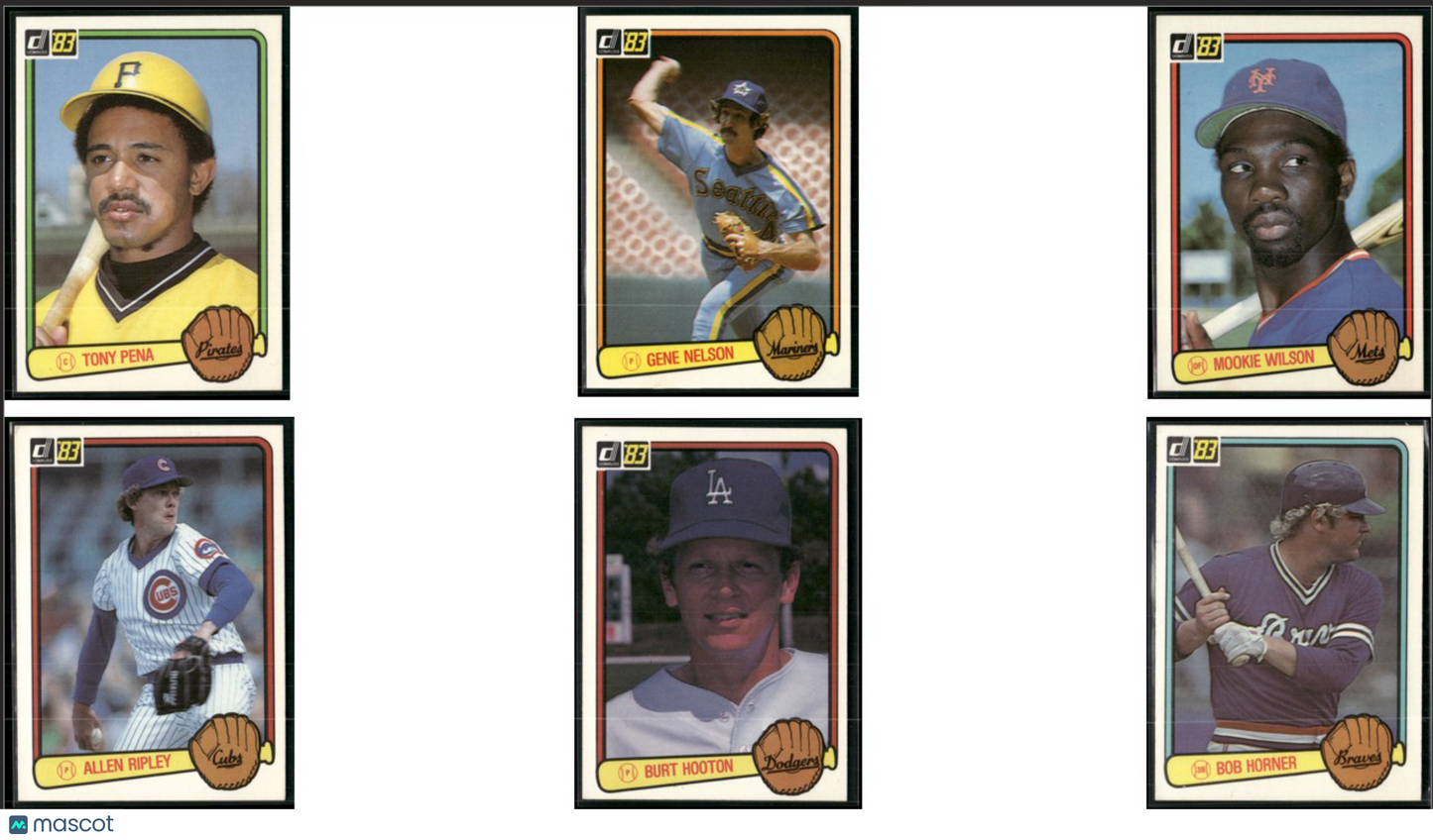 1983 Donruss 6 - CARDLOT Tony Pena/Bob Horner (NM)