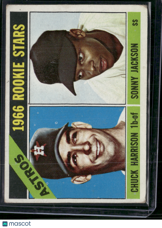 1966 Topps SONNY JACKSON/CHUCK HARRISON #244 1966 Astros Rookie Stars (VG-VG/EX)