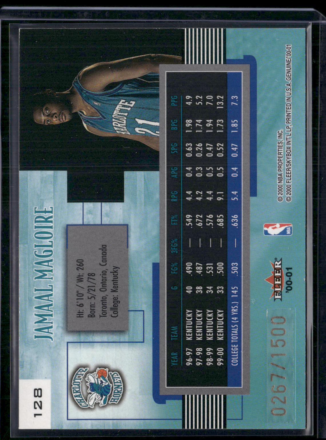 2000 Genuine JAMAAL MAGLOIRE #128 Genuine Upside 267/1500 (NM)