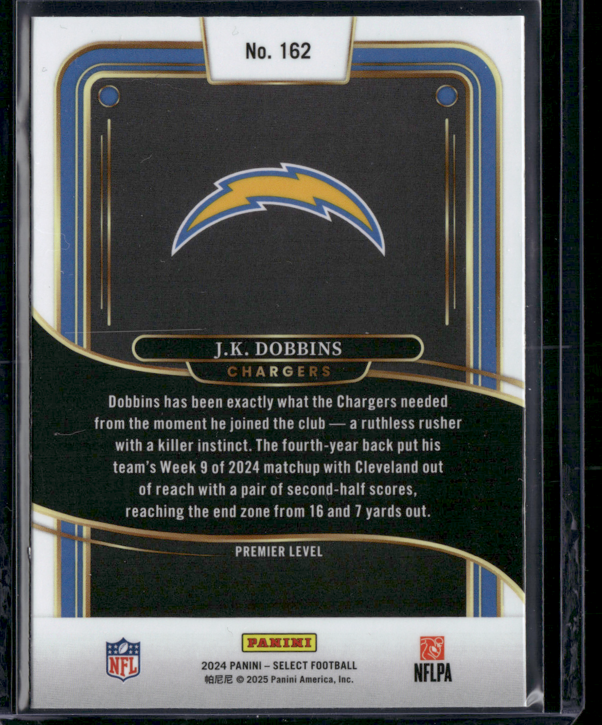 2024 Panini Select J.K. DOBBINS #162 Premier Level