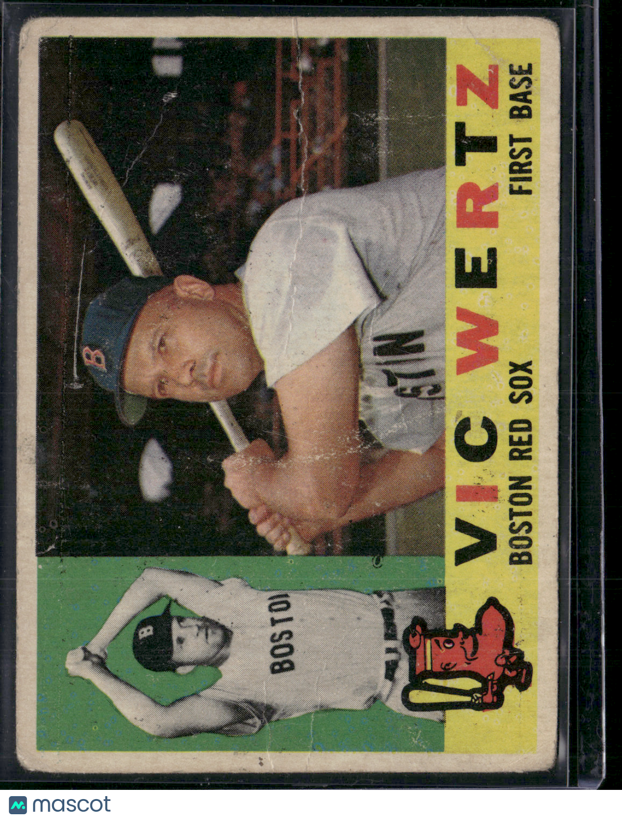 1960 Topps VIC WERTZ #111 Scratches Wrinkles (Good-VG)