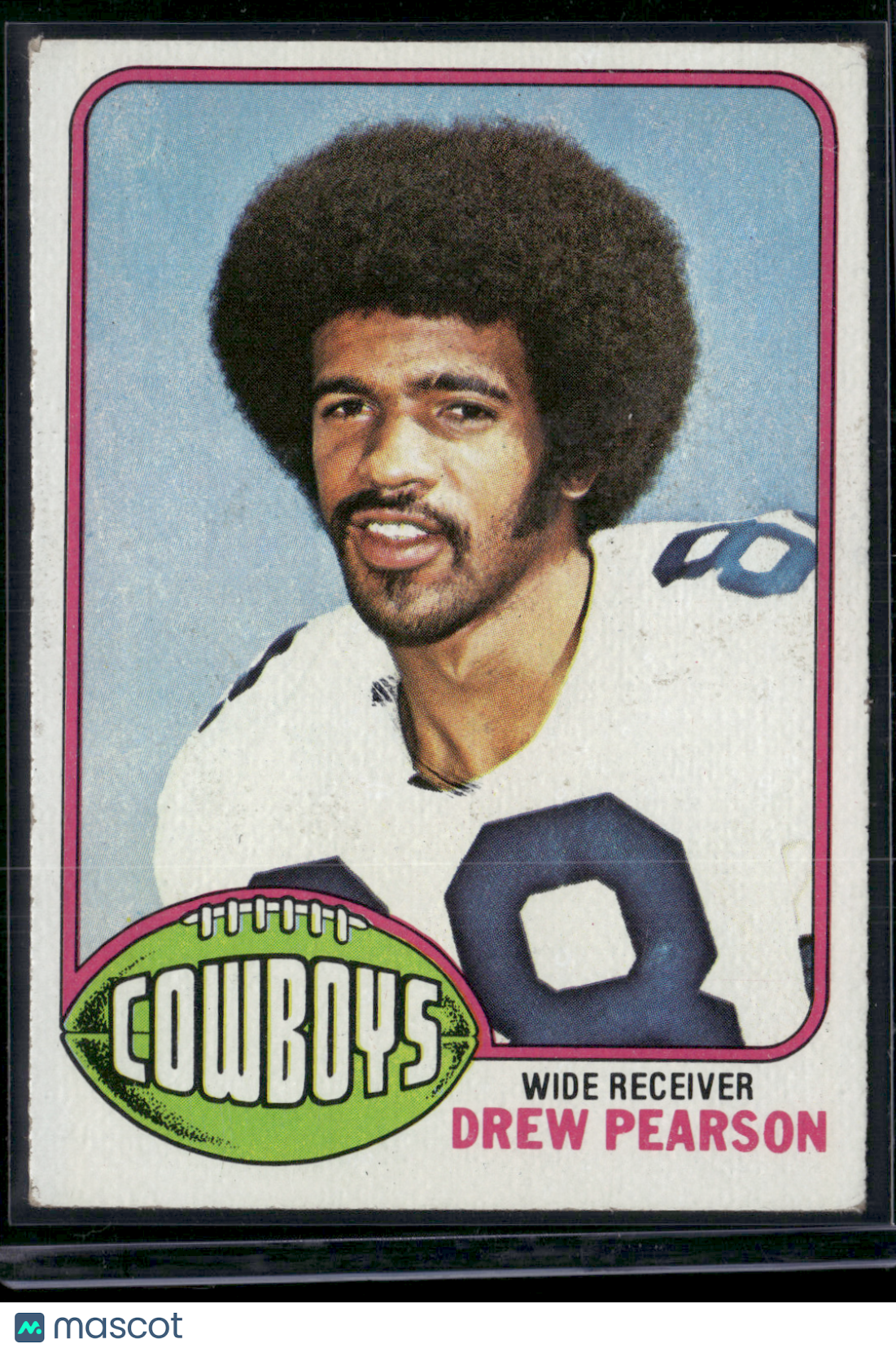 1976 Topps DREW PEARSON #313 Light Wax Stain (VG/EX-EX)