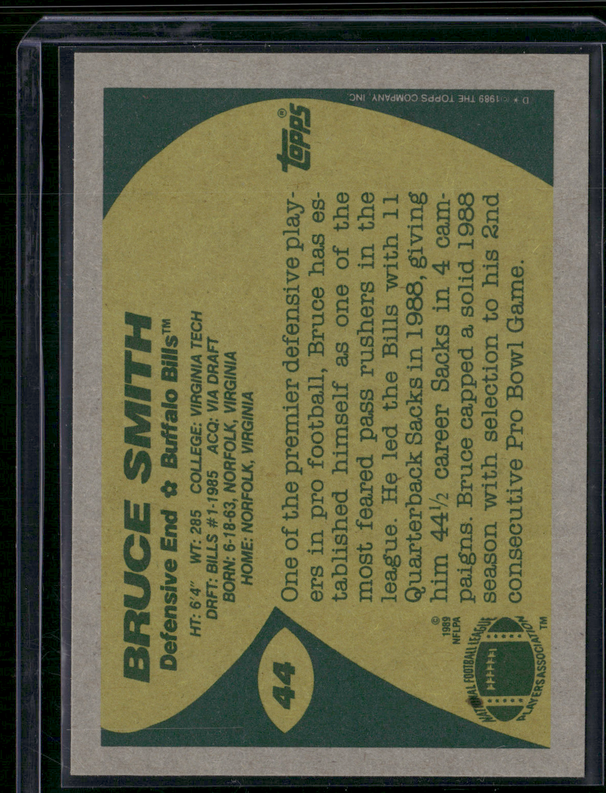 1989 Topps BRUCE SMITH #44 (NM)
