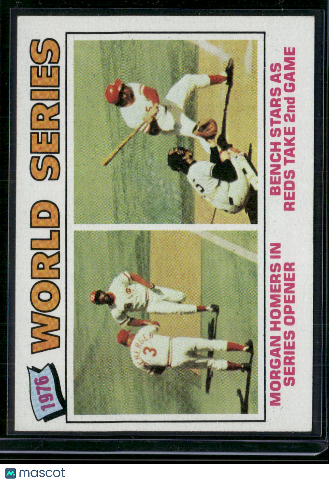 1977 Topps JOHNNY BENCH/JOE MORGAN #411 1976 World Series (EX-EX/MT)