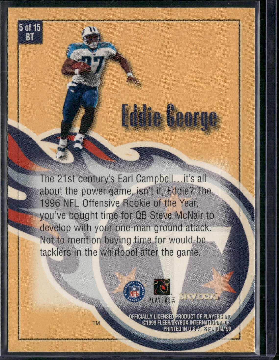 1999 Premium EDDIE GEORGE #BT5 Box Tops (NM)